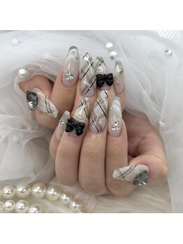 カメリア(Camelia)/チェックネイル