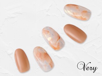 オレンジニュアンスネイル