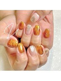 ニュアンス×べっ甲ネイル