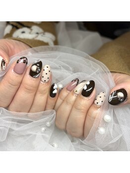 バレンタインネイル