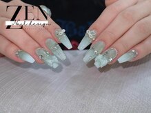 ゼン ネイル デザイン 池袋(ZEN NAIL DESIGN)/長さだしやり放題×つけ放題