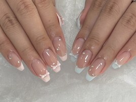 ピンク×ブルーフレンチ☆
