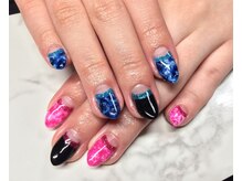 リエル(Riel)/マーブルちぐはぐネイル☆オーダ