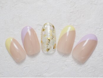 シックネイル(CHIC nail)/パステル斜めフレンチ