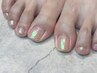 【FOOT】オーロラネイル(クリアベース)¥9100