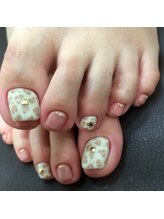 クリスタルネイル ボンベルタ橘店(CRYSTAL NAIL)/ヒョウ柄フットネイル