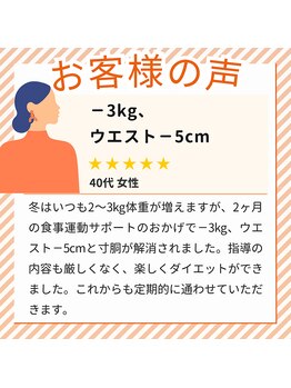 レンフィットネス 名古屋天白店/【皆さまの声】冬はいつも体重が