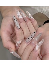 クイーンネイル 新宿(Queen nail)/長さ出し　デザイン