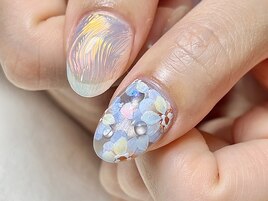 うねうね×フラワーネイル