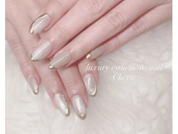 マグネット×ミラーネイル