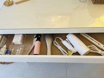 リュール(Lueur)/ヘアケア等の備品ご用意してます