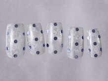 ジェミーネイル シンジュク(Jemiy nail shinjuku)/水色マグレースドット¥8480