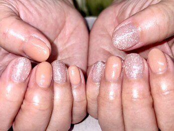 パープルの爪屋/肌なじみフラッシュ×ワンカラー