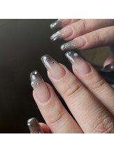 グラウネイル(glaw nail)/ブラックフラッシュグラデ