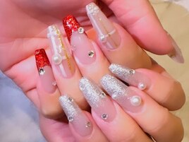 【スカルプ】クリスマスネイル