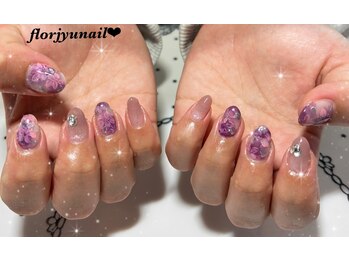 フロージュ ネイル(florjyu nail)/ニュアンスフラワーnail