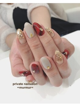 プライベート ネイルサロン マーマ(murmur)/赤べっ甲アート