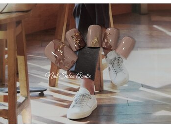 ネイルサロン アミティエ(Nail Salon Amitie)/△. * ink art × mirror foot *