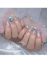 シシー 難波店(sissy)/ブルーチェックネイル