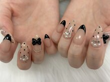 ディーネイル 池袋(D-nail)/【稗田】ブラックワンホンネイル