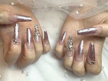 スカルプ埋めつくしラメグラ♪