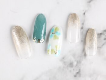 ツイードx5月コーラルデザイン