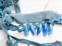 ネイルサロン&スクール ジーナ(GINA)/ブルー系塗りかけネイル