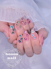 ホログラムフラワーネイル