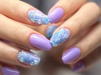 わがままキャット/紫陽花ネイル