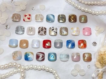 メルナチュールガーデン 大橋駅前店(Mere Nature Garden)の写真/【親指アート2本コース￥7480】アートの種類も豊富◎夏の間に露出して乾燥した足元の角質ケアもオススメ♪