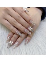 クイーンネイル 新宿(Queen nail)/長さ出し　持ち込みデザイン