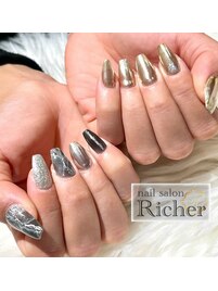 ニュアンス大理石ネイル