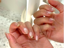 ゴールドスキニーフレンチネイル