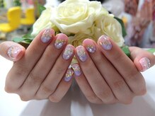 ネイルサロンミキ 横浜(MIKI)/手描き3D花ゴージャス★和装着物