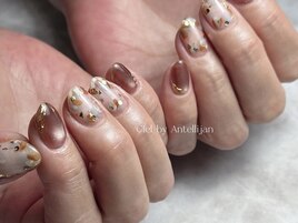 こっくりニュアンスネイル