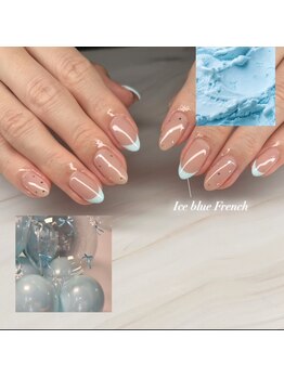 アイリッシュネイル 久屋大通店(Irish Nail)/アイスブルーフレンチ