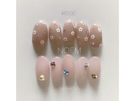 ホロフラワー　Vカットネイル