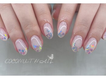 ココナッツネイル/キラキラネイル