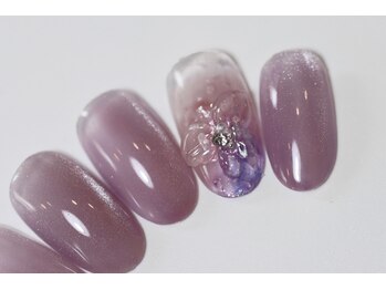 ネイルズ バイ ユイ 外苑前(Nails by Yui)/氷あじさい3Dネイル