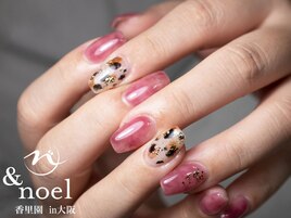 ニュアンス×アニマル柄ネイル