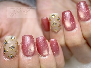 フユメイト(fuyumate)/宝石ネイル