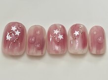 ネイルメゾン 天神店(NAIL MAISON)/桃星水滴もやもや夏¥7550