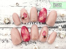 ファストネイル 立川店(FAST NAIL)/赤べっ甲ニュアンスネイル¥6600