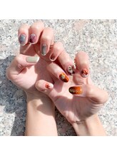 クイーン オブ ネイル サロン白金(Queen of Nail)/持ち込みデザイン（秋色ネイル）