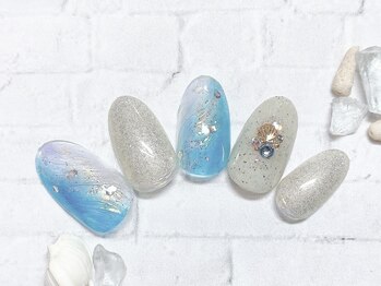 アルセア 上野御徒町店(Alcea)/夏 オーロラネイル タイダイ