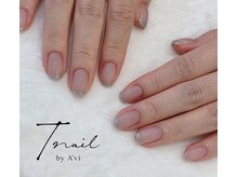 ティーネイル/夏ネイル ラメフレンチ