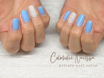 ワンカラー＋ピクシーネイル