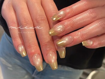 ミュー(mieux)/ミラー×マグネットネイル