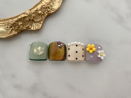 フットネイル　アート　夏