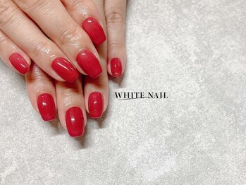 ホワイトネイル 武蔵小杉店(WHITE NAIL)/赤ネイル/ワンカラーネイル
